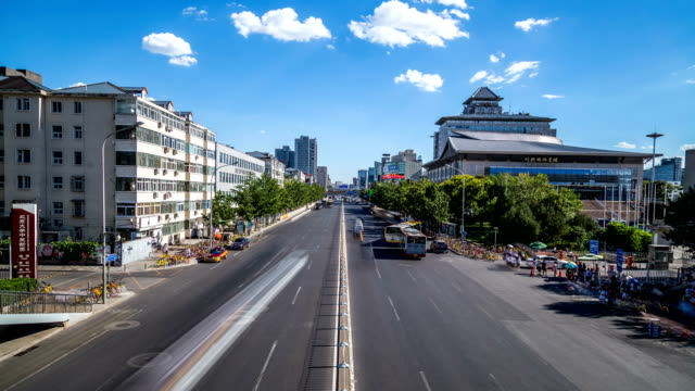 Time-lapse-of-busy-traffic-and-modern-buildings-in-Beijing-city-,-China.