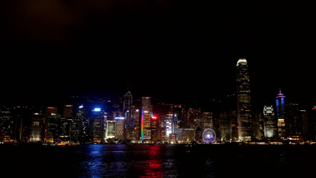 Hong-Kong-City,-Blick-vom-Victoria-Harbour