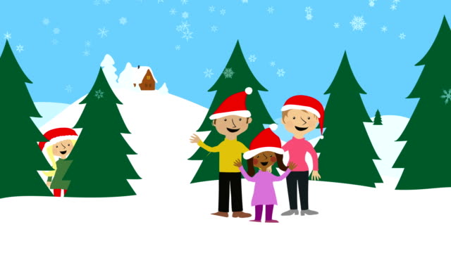 Celebra-familia-Navidad-de-paisajes-nevados