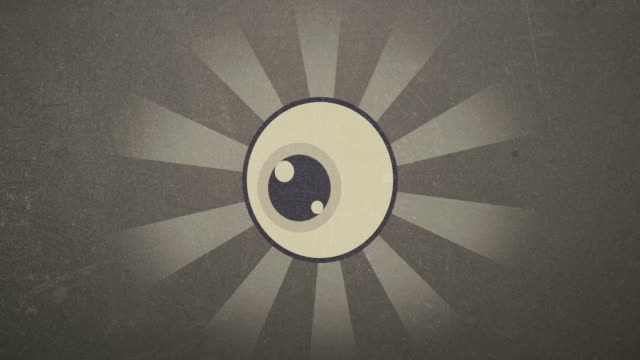 el-ojo-Retro-4-k-prestados-Video-de-animación-en-la-mirada-de-Vinatge