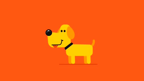 Concept-happy-new-year-yellow-dog-and-drone