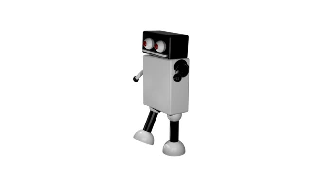 Walking-robot-on-isolated-background.-3D-rendering