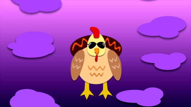 4K-Flying-Chicken-Animation---Endlos-wiederholbar