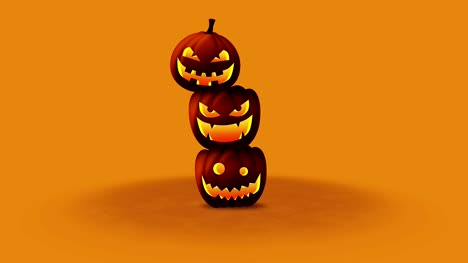 Halloween-pumpkin-head-jack-lantern,-Loop
