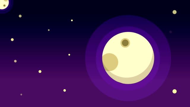 Animation-of-flat-style-space-background