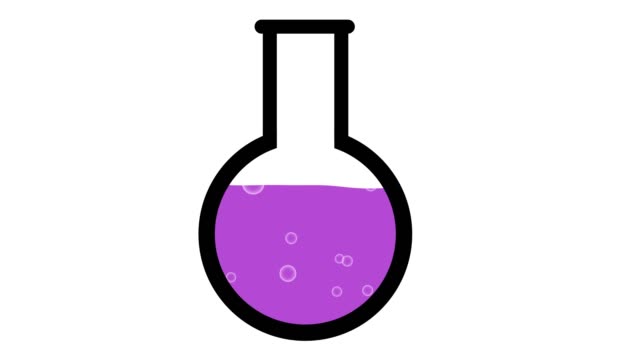 Ciencia-mágica-poción-gráfico-púrpura-las-burbujas