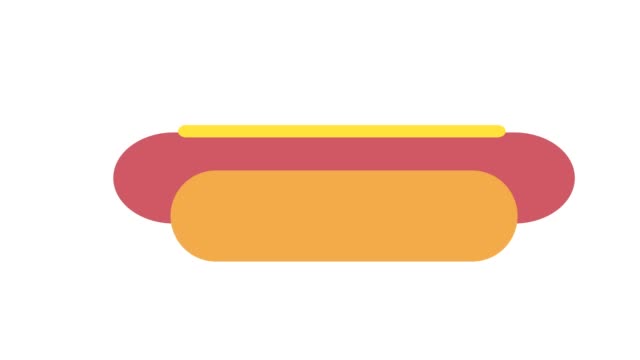 Hot-dog-fast-food-concept,-on-off-animation