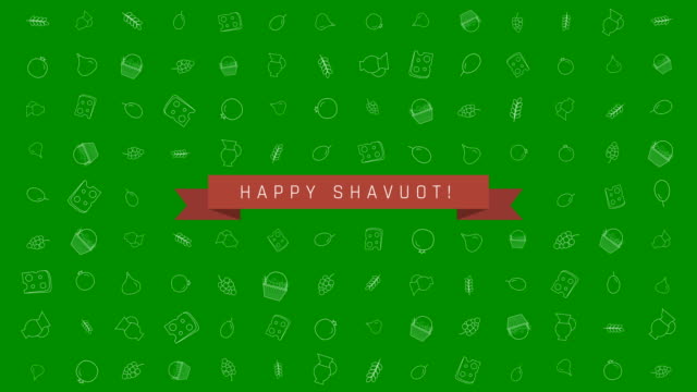 Shavuot-holiday-flat-design-animation-background-with-traditional-outline-icon-symbols-and-english-text