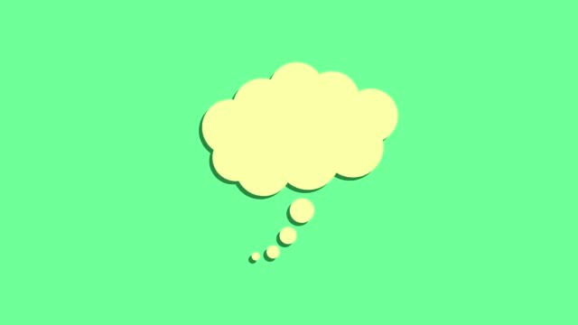 Dachte-Blase-Symbol-Konzept-von-Gedanken,-Ideen-und-Innovation-grün