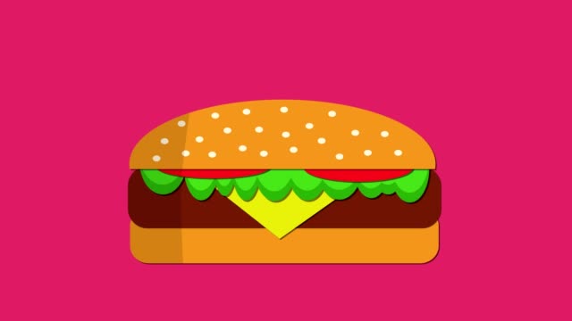 Beef-Burger-erscheinen-dann-gegessen-Motion-Graphic-animierbar-Hintergrund