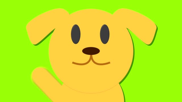 niedlichen-Cartoon-Hund-golden-Labrador-Schleife-hautnah