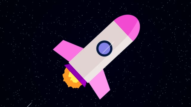dibujos-animados-nave-cohete-espacial-rosa