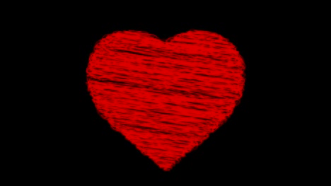 Liebe-Herz-als-gezeichnete-Skizzenbuch-Kritzeln-Stil-Animation-rot
