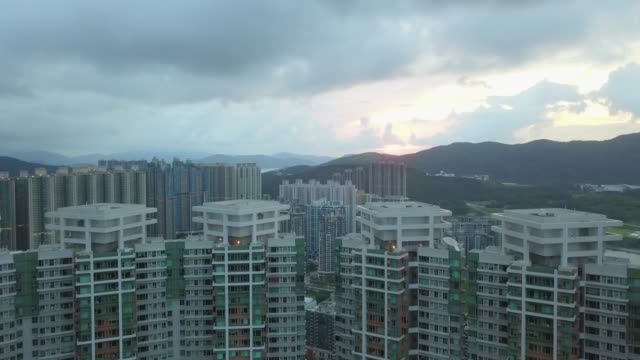 Drone-footage-of-Tseung-Kwan-O-City,-Hong-Kong