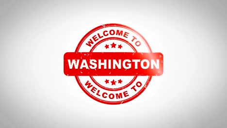 Welcome-to-WASHINGTON-Signed-Stamping-Text-Wooden-Stamp-Animation.-Red-Ink-on-Clean-White-Paper-Surface-Background-with-Green-matte-Background-Included.