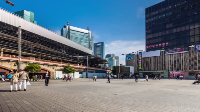 TOKYO,-JAPAN-Fußgänger-gehen-und-Einkaufen-an-Shimbashi-station