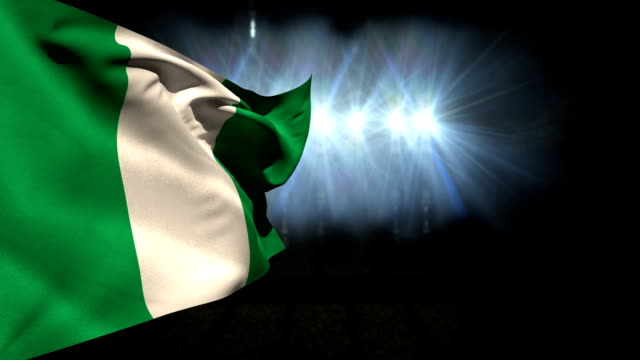 Große-nigeria-Flagge-Winken