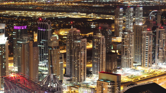 roof-view-4k-time-lapse-on-main-street-in-dubai-city