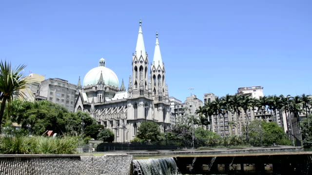 Catedral-de-sé-en-Sao-Paulo,-Brasil