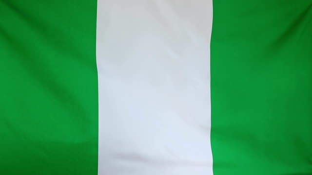 Flagge-Nigerias-in-Zeitlupe