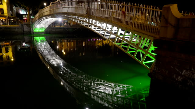 Die-Brücke-in-der-Mitte-des-Flusses-in-Dublin-in-Irland
