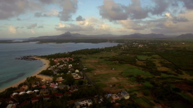 Mauritius-Island-in-Indian-Ocean,-aerial-view
