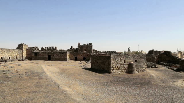 Ruinas-del-castillo-de-Azraq,-Jordania-del-este-central,-100-km-al-este-de-Amman