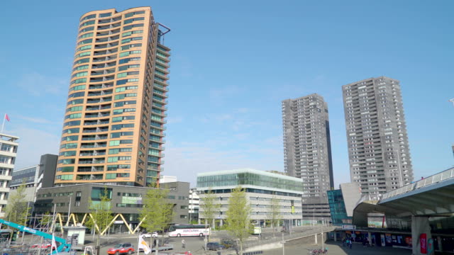 Die-Hochhäuser-in-der-modernen-Stadt-von-Rotterdam