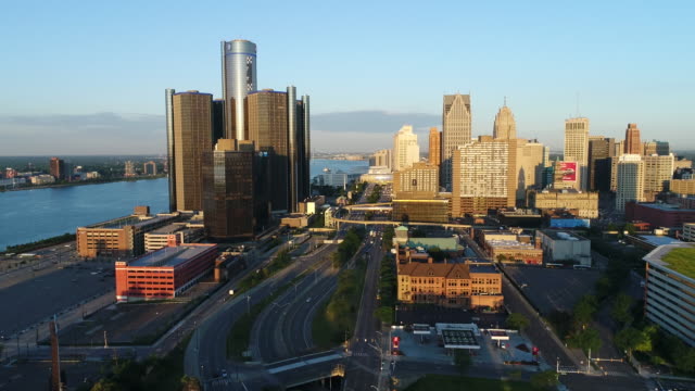 Vista-aérea-del-skyline-de-Detroit