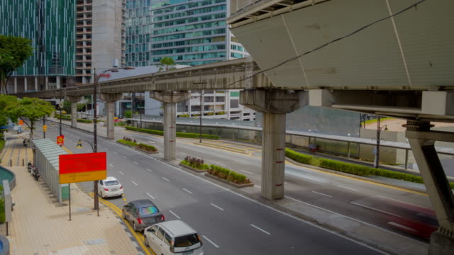 In-der-Innenstadt-Kuala-Lumpur.-Stadt-Verkehr-Zeitraffer