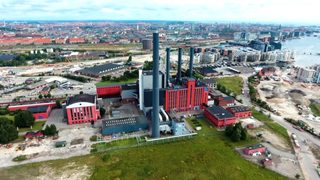 Luftaufnahme-der-Stadt-über-Kopenhagen-HC-Oersted-Power-Station