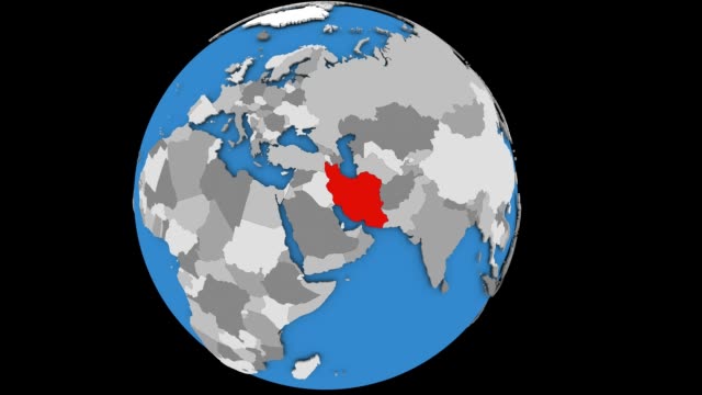 Iran-on-political-globe
