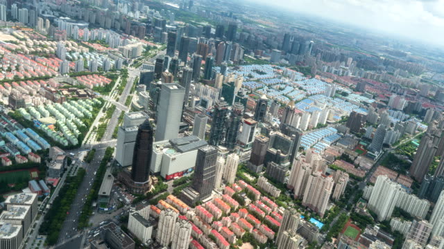 Vista-de-ángulo-aéreo-moderno-paisaje-urbano-de