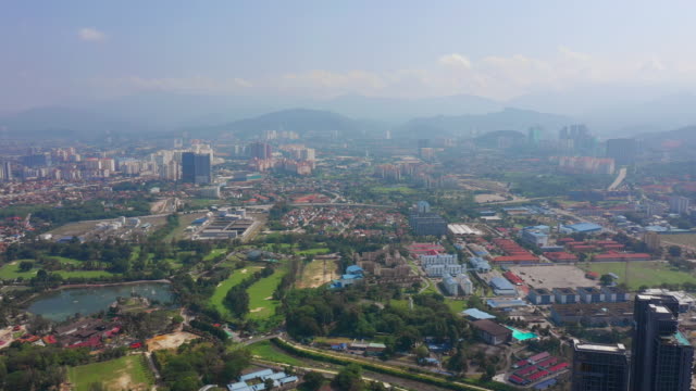 Sonnliche-Tag-Kuala-Lumpur-Innenstadt-berühmten-Park-Luft-Panorama-4k-malaysia