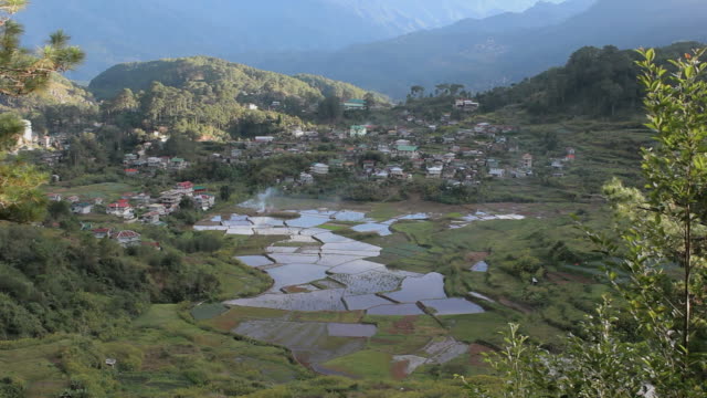 Reis-Felder-von-oben-auf-den-Philippinen