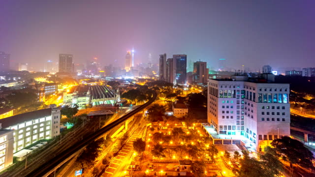 HD-Footage.-Night-scene.-Kuala-Lumpur-city-skyline.-Time-lapse.