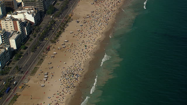Flying-above-Ipanema-and-Copacabana-Beach,-Rio-de-Janeiro,-Brazil