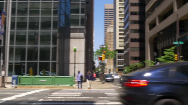 Vereinigte-Staaten-Sommertag-Philadelphia-Stadt-Verkehr-Straße-Panorama-\"-4-k,-Pennsylvania