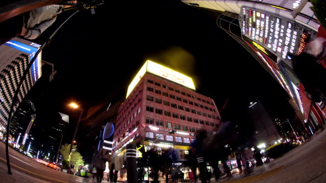 Nachtverkehr-in-den-Straßen-der-modernen-Großstadt.-Seoul,-Südkorea