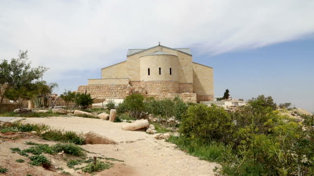 Basílica-de-moisés-(Memorial-de-moisés),-el-monte-Nebo,-Jordania
