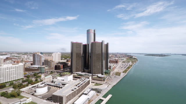Blick-auf-Skyline-von-Detroit