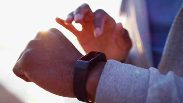 African-American-male-doing-sport-wearing-smart-watch