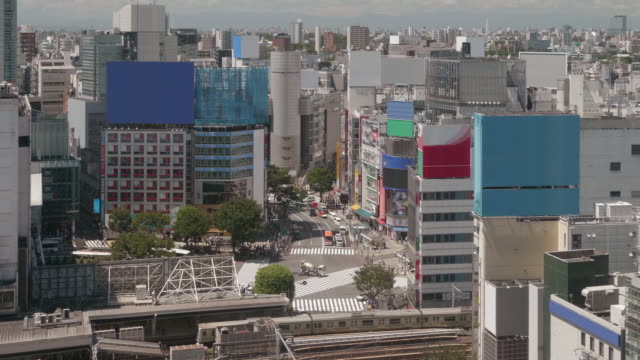 Zeitraffer---Landschaft-von-der-Stadt-Tokio-Shibuya-in-Japan