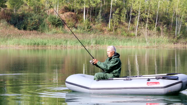 Senior-fisherman-fishing-on-the-lake