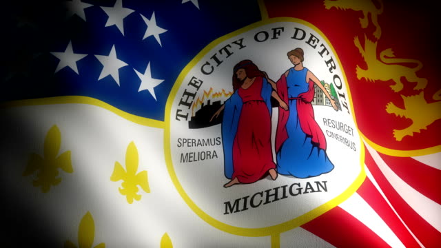 Flagge-von-Detroit-Michigan