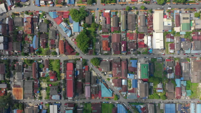 Kuala-Lumpur-Stadt-sonnigen-Tagesblock-Wohnblock-Antenne-aufbrechen-Panorama-4k-malaysia