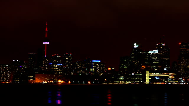 Timelapse-vista-de-la-ciudad-de-Toronto-por-la-noche