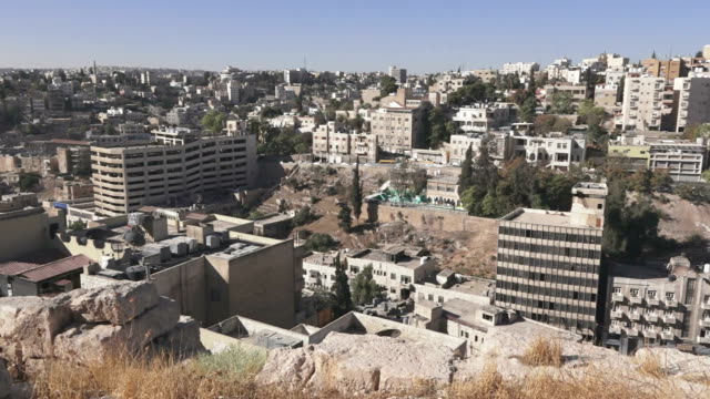 Blick-von-der-Zitadelle-von-Amman,-Jordanien