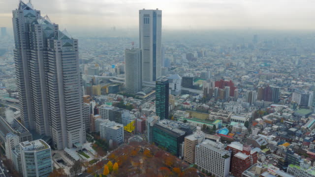 Tokyo-Stadt-Zeitraffer-an-einem-wolkigen-Tag