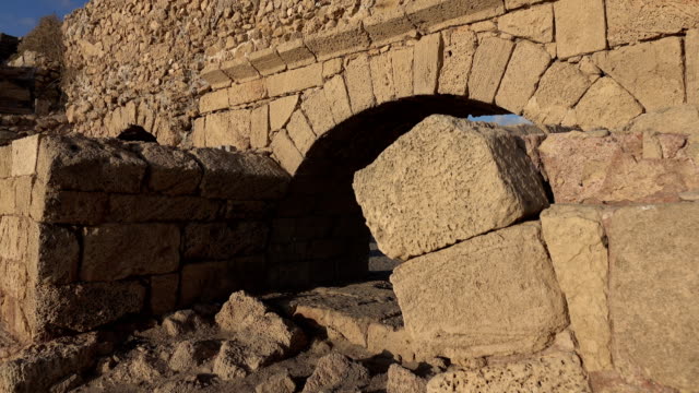 Nahaufnahme-eines-antiken-römischen-Aquädukt